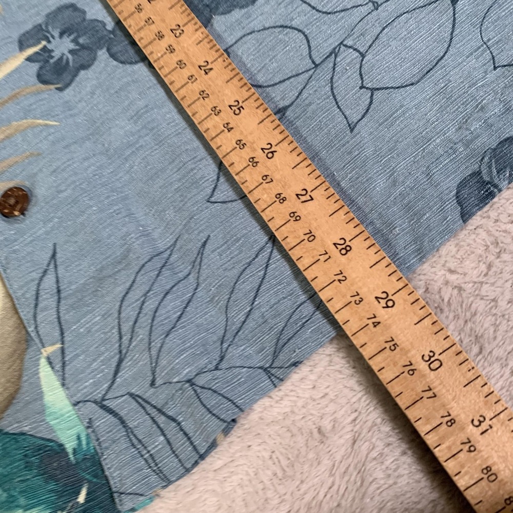 Men's Teal Floral Short-Sleeve Button-Down Shirt - Picture 7 of 9